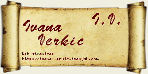 Ivana Verkić vizit kartica